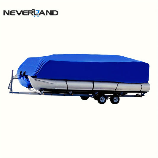 Waterproof Heavy Duty 210D Boat Cover - Fits Pontoon/Deck Boats (21-24ft, Beam Width up to 104")